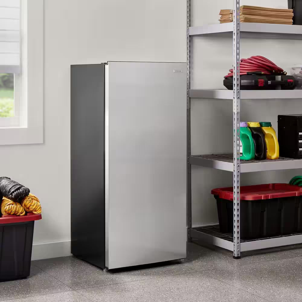 Vissani 7.1 cu. ft. Manual Defrost Convertible Upright Freezer in Stainless Steel Look