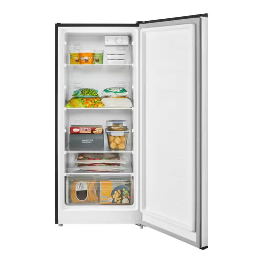 Vissani 7.1 cu. ft. Manual Defrost Convertible Upright Freezer in Stainless Steel Look