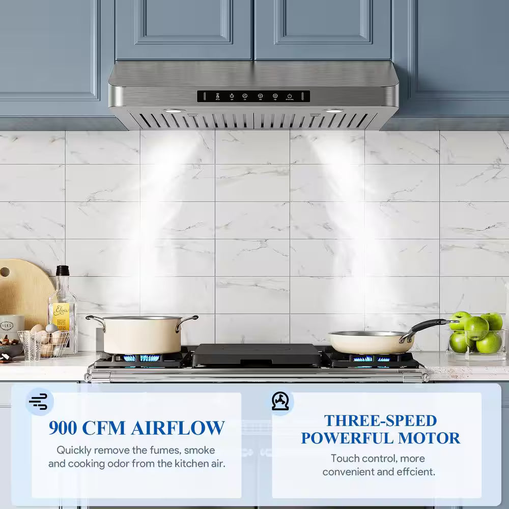 42 in. 900 CFM Under-Cabinet Range Hood, SS