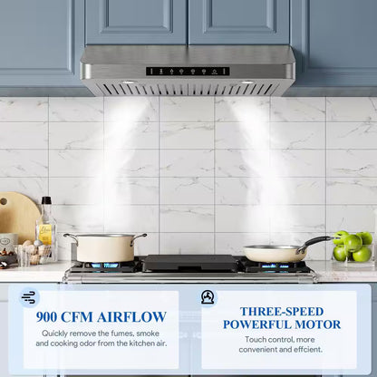 42 in. 900 CFM Under-Cabinet Range Hood, SS