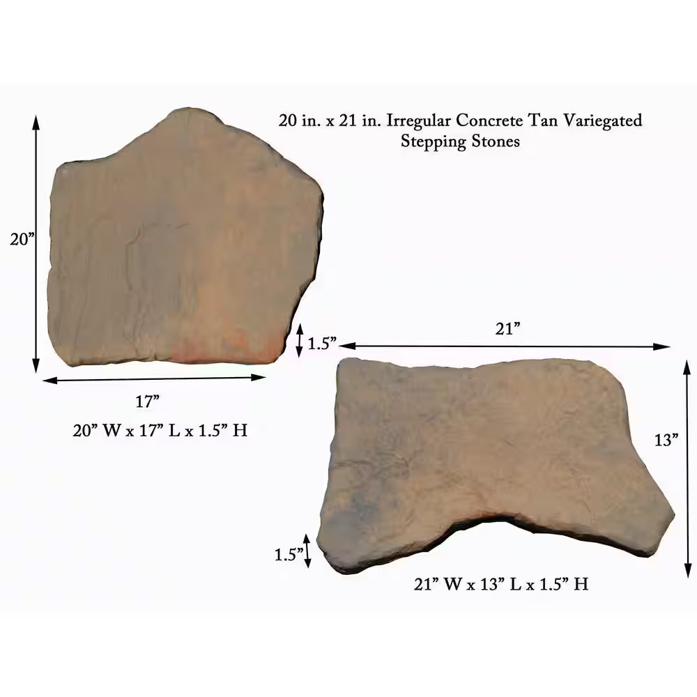 20x21 Irregular Tan Step Stones Kit