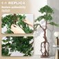 6ft Ficus Artificial Trees, 72" Tall Lifelike Faux Tree, Green Lush Fake Ficus Tree