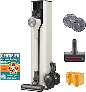 LG CordZero Cordless Vacuum Cleaner with Auto Empty, Lightweight Stick Vac for Carpet and Hard Floors, 120 Min Run Time, 10-Year Motor Warranty, Power Mop, Sand Beige