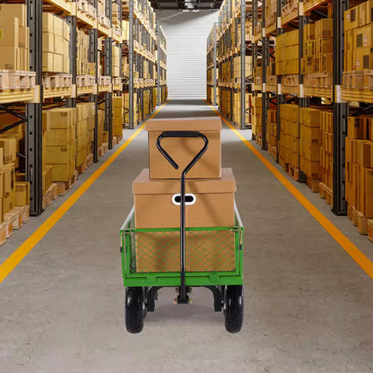 900 lbs. Steel Garden Cart on Wheels, Wagon