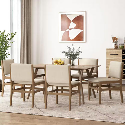 Juan Modern Wheat Upholstered Dining Chair (5)