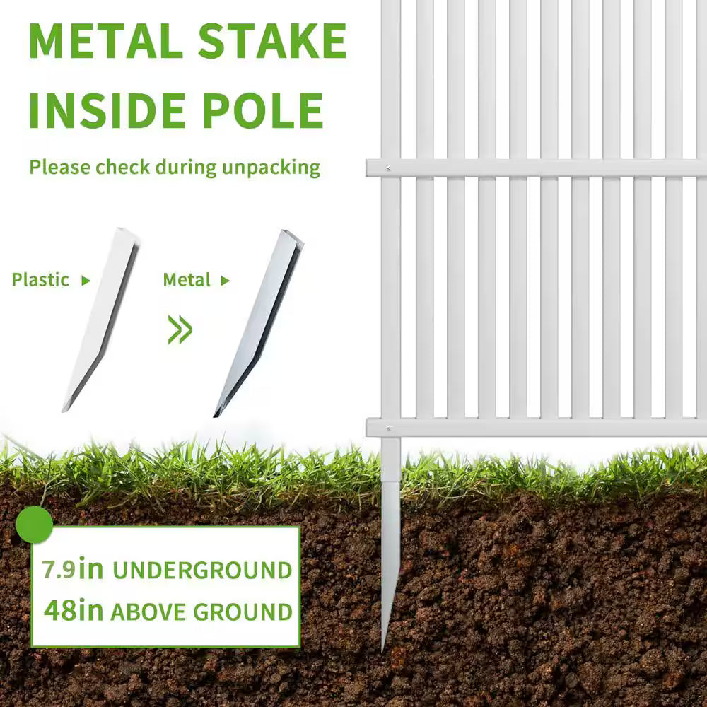 48 in. Outdoor Vinyl Panels Privacy Screen