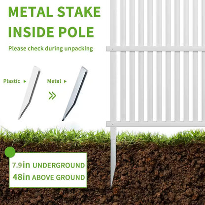 48 in. Outdoor Vinyl Panels Privacy Screen