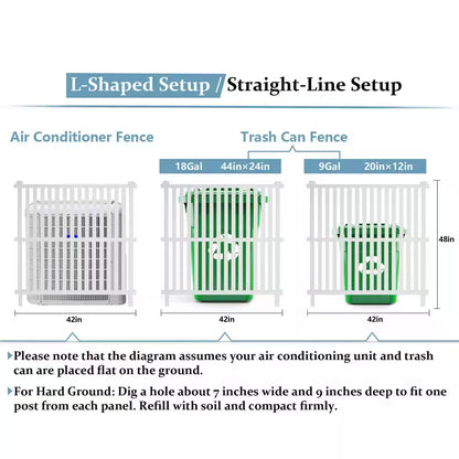 48 in. Outdoor Vinyl Panels Privacy Screen