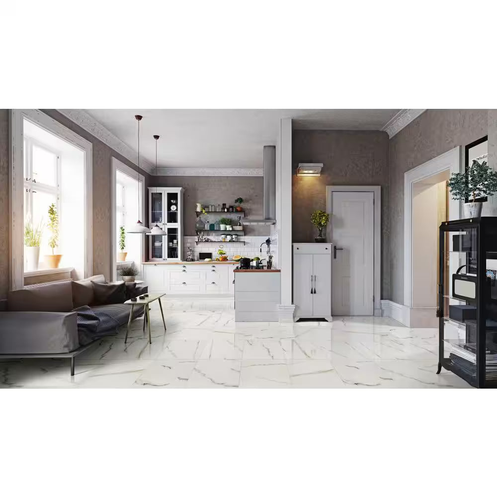 White Calacatta Bianco 24x24 Porcelain Tile( 28 CASES AVAILABLE)