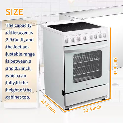 24 in. Electric Range with Convection & Timer