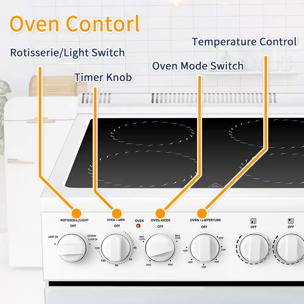24 in. Electric Range with Convection & Timer