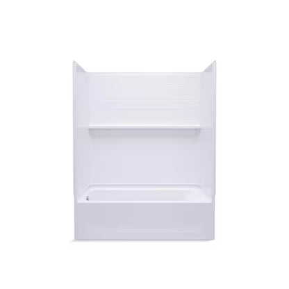 Traverse 60 in. L x 30 in. W x 60 in. H Right-Hand Drain Rectangular Tub/ Shower Combo Unit in White