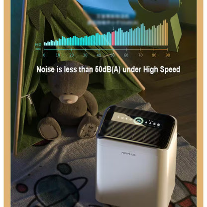 4,500 sq. ft. Dehumidifier in White with Drain Hose and Bucket, Auto Defrost, Low Noise,