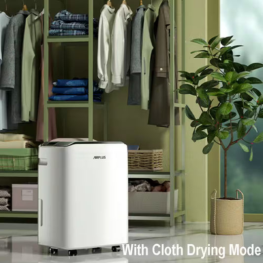 4,500 sq. ft. Dehumidifier in White with Drain Hose and Bucket, Auto Defrost, Low Noise,