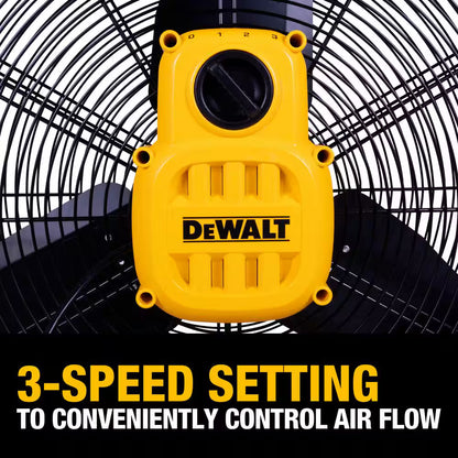 DEWALT 30 in. Yellow 3 Speed Drum Fan