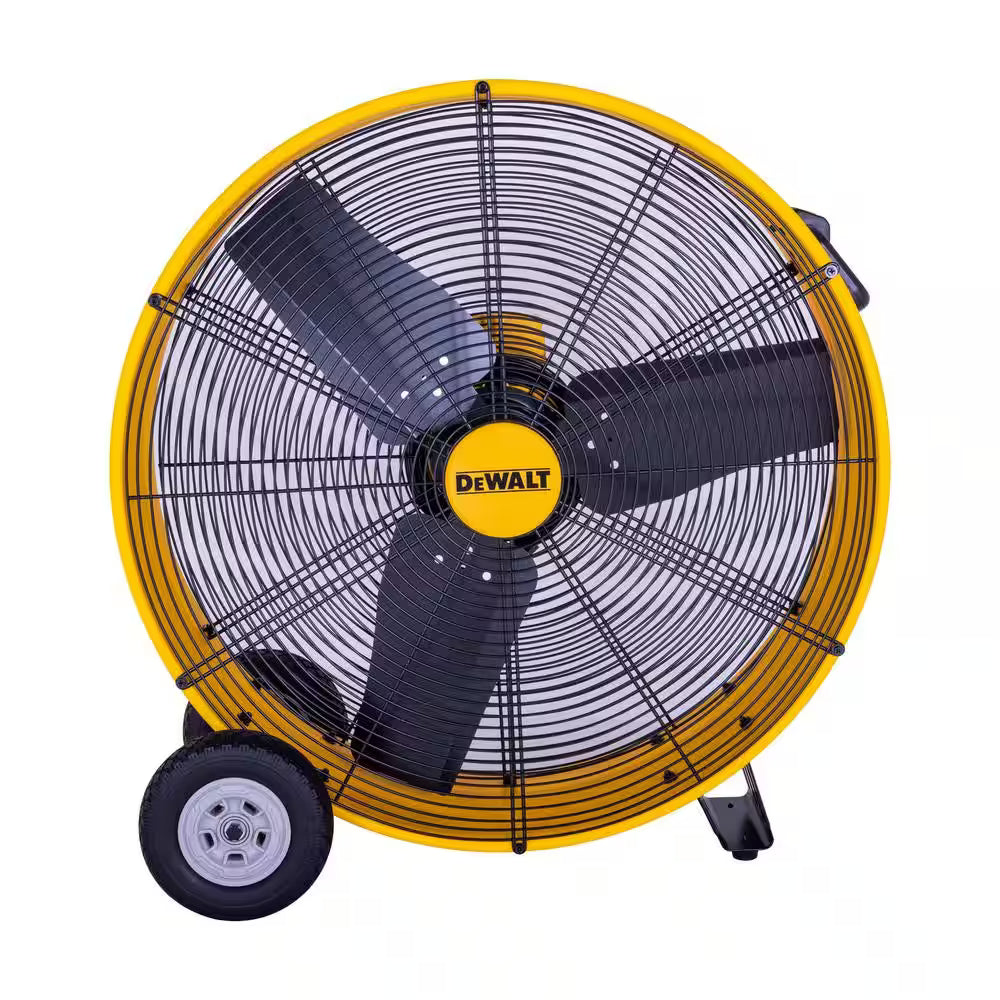 DEWALT 30 in. Yellow 3 Speed Drum Fan