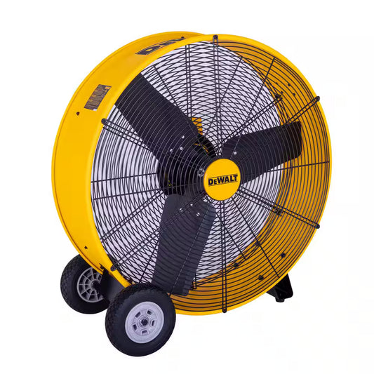 DEWALT 30 in. Yellow 3 Speed Drum Fan